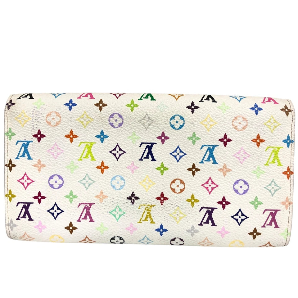 Auth Louis Vuitton Portefeuille Sarah NM Long Wallet Monogram Multicolore M93532