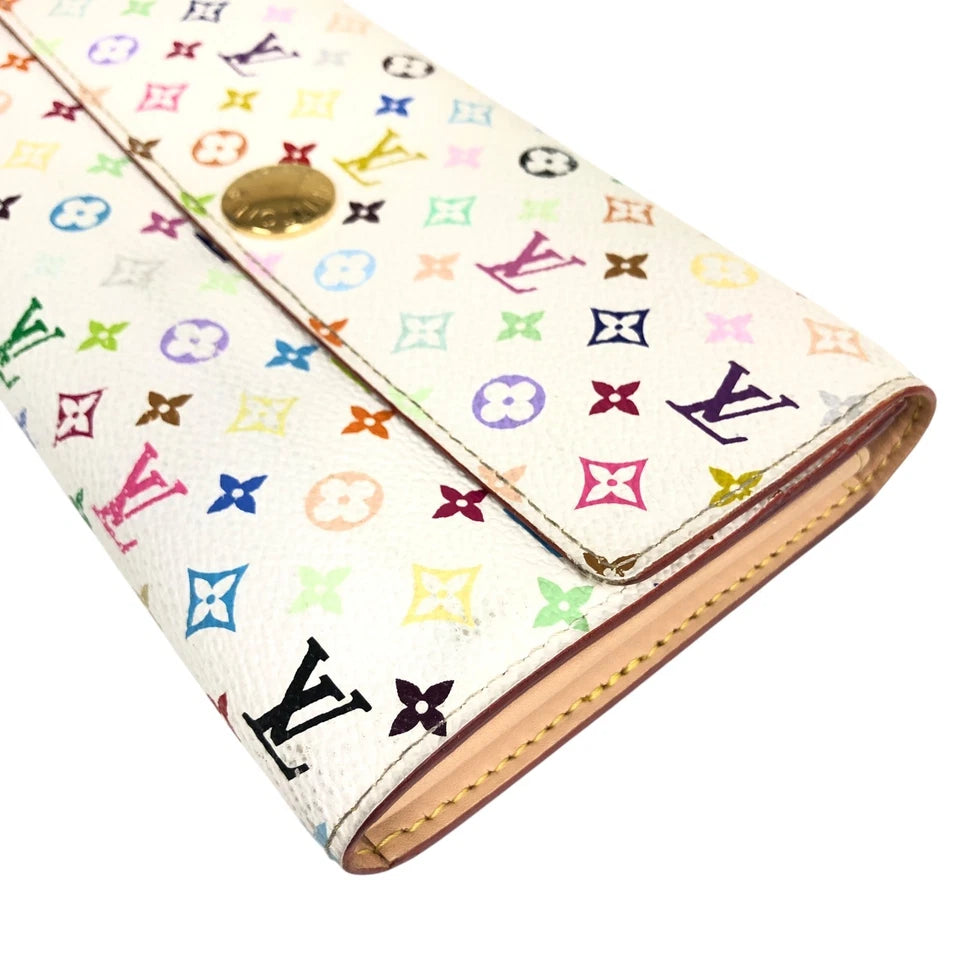 Auth Louis Vuitton Portefeuille Sarah NM Long Wallet Monogram Multicolore M93532