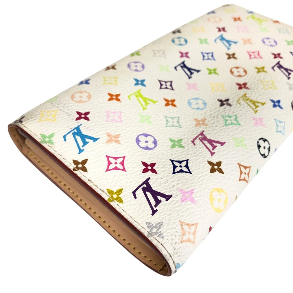 Auth Louis Vuitton Portefeuille Sarah NM Long Wallet Monogram Multicolore M93532