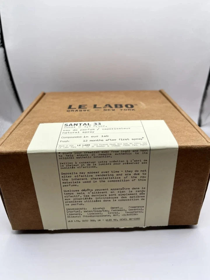 Le Labo Santal 33 3.4 Oz Unisex Eau de Parfum Spray