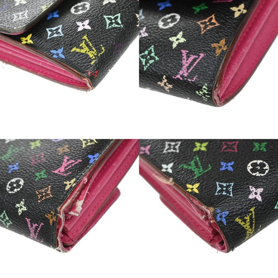 LOUIS VUITTON Portefeuille Sarah Long Wallet Monogram Multi Black M60005 60EG030